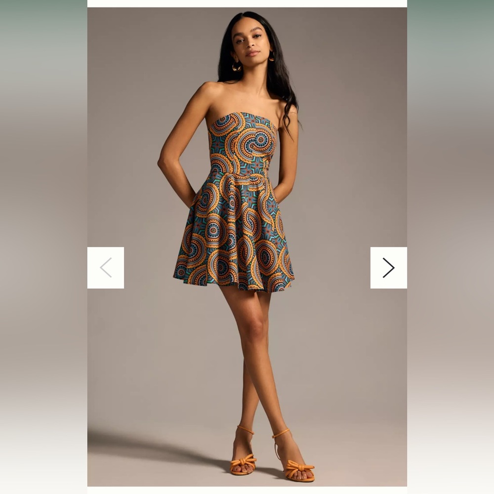 Anthropologie Kahindo Strapless A-Line Dress NWT